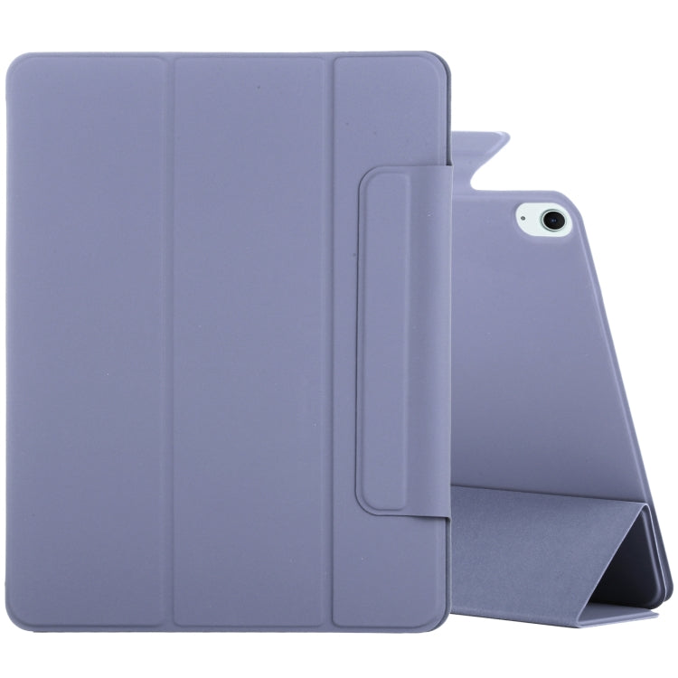 For iPad Air 11 2024 Double-sided Clip Fixed Buckle Magnetic PU Leather Smart Tablet Case(Purple) - iPad Air 11 2024 Cases by buy2fix | Online Shopping UK | buy2fix