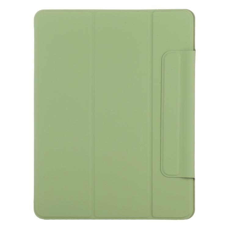 For iPad Pro 11 2024 Double-sided Clip Fixed Buckle Magnetic PU Leather Smart Tablet Case(Grass Green) - iPad Pro 11 2024 Cases by buy2fix | Online Shopping UK | buy2fix