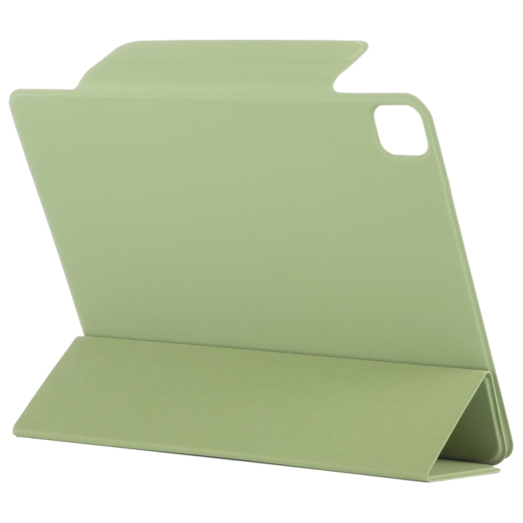 For iPad Pro 11 2024 Double-sided Clip Fixed Buckle Magnetic PU Leather Smart Tablet Case(Grass Green) - iPad Pro 11 2024 Cases by buy2fix | Online Shopping UK | buy2fix