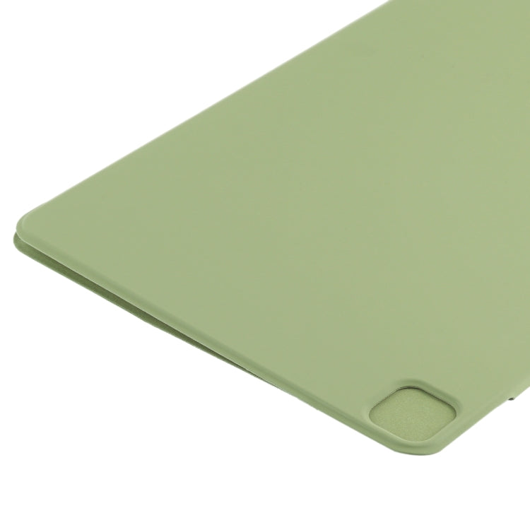 For iPad Pro 11 2024 Double-sided Clip Fixed Buckle Magnetic PU Leather Smart Tablet Case(Grass Green) - iPad Pro 11 2024 Cases by buy2fix | Online Shopping UK | buy2fix