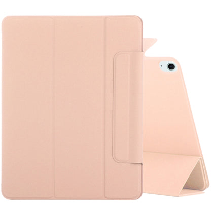 For iPad Air 13 2024 Double-sided Clip Fixed Buckle Magnetic PU Leather Smart Tablet Case(Gold) - iPad Air 13 2024 Cases by buy2fix | Online Shopping UK | buy2fix