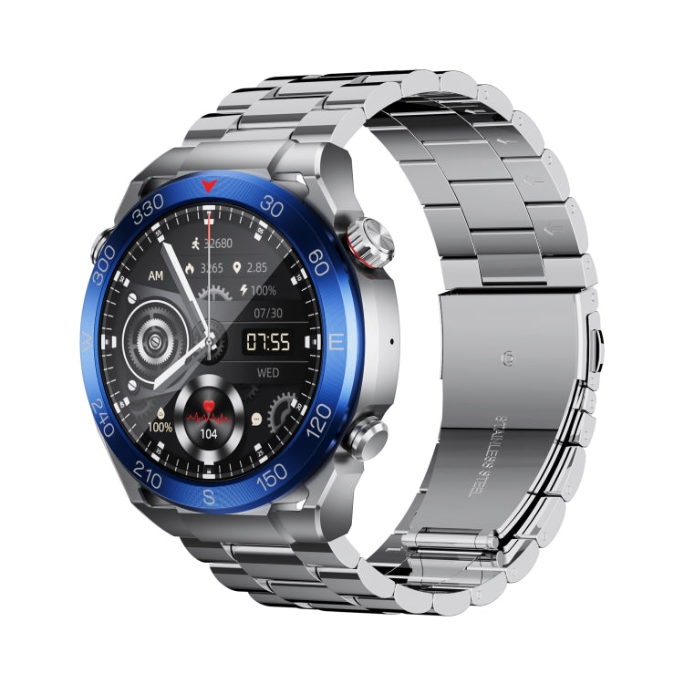 WS-20 1.43 inch IP67 Sport Smart Watch Support Bluetooth Call / Sleep / Blood Oxygen / Heart Rate / Blood Pressure Health Monitor, Steel Strap(Silver) - Smart Watches by buy2fix | Online Shopping UK | buy2fix