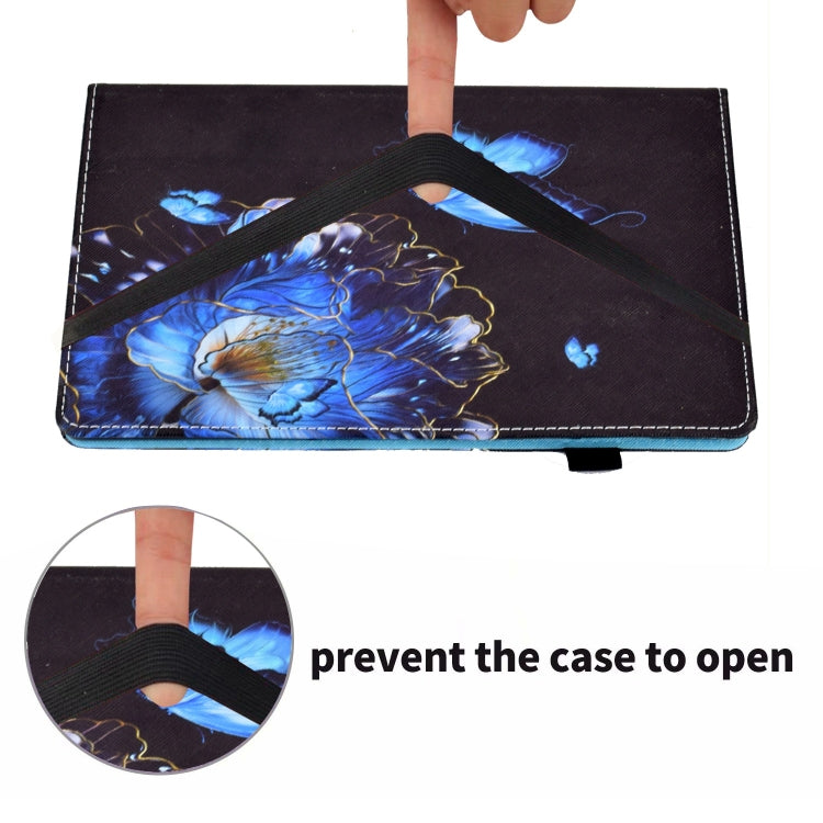 For iPad Pro 11 2024 Painted Elastic Band Smart Leather Tablet Case(Flower) - iPad Pro 11 2024 Cases by buy2fix | Online Shopping UK | buy2fix