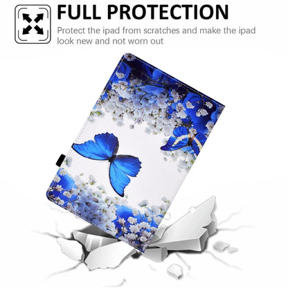 For iPad Pro 11 2024 Painted Elastic Band Smart Leather Tablet Case(Flower Butterfly) - iPad Pro 11 2024 Cases by buy2fix | Online Shopping UK | buy2fix