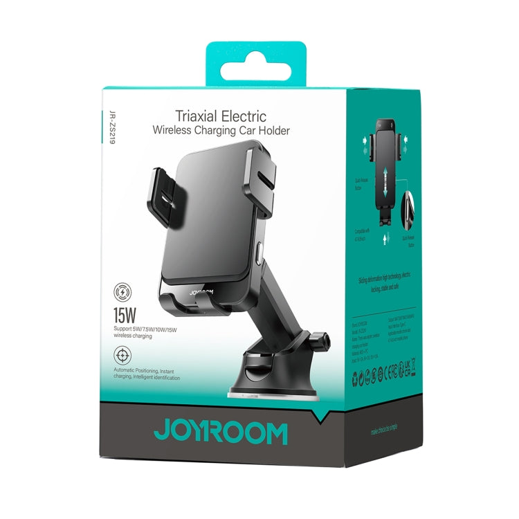 JOYROOM JR-ZS219 Car Dashboard Wireless Charging Stand(Black) - Wireless Charger Holders by JOYROOM | Online Shopping UK | buy2fix