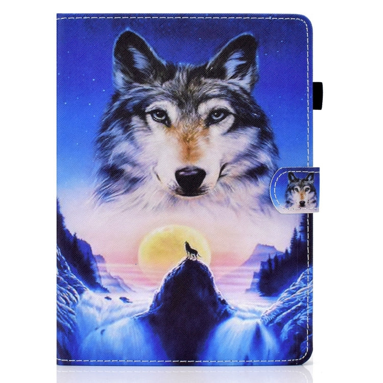 For iPad Pro 11 2024 Painted Stitching Smart Leather Tablet Case(Wolf) - iPad Pro 11 2024 Cases by buy2fix | Online Shopping UK | buy2fix