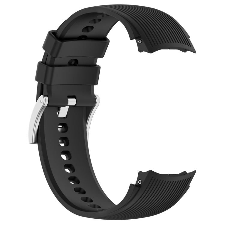 For OPPO Watch X / OnePlus Watch 2 Vertical Texture Silicone Watch Band(Black) - Watch Bands by buy2fix | Online Shopping UK | buy2fix