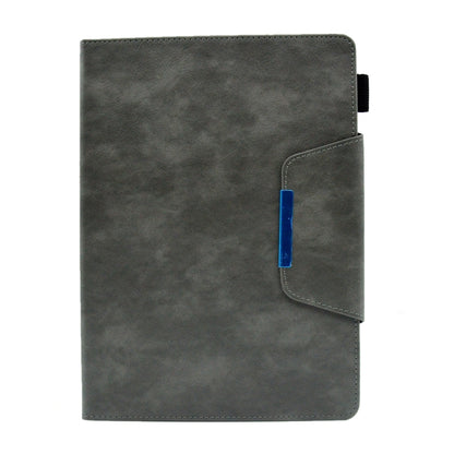 For iPad Pro 11 2024 Suede Cross Texture Magnetic Clasp Leather Smart Tablet Case(Grey) - iPad Pro 11 2024 Cases by buy2fix | Online Shopping UK | buy2fix