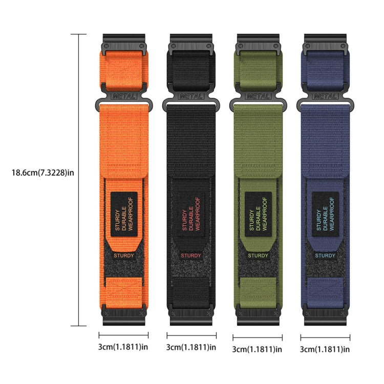 For Garmin Descent MK 2 26mm Two-Section Nylon Watch Band(Army Green) - Watch Bands by buy2fix | Online Shopping UK | buy2fix