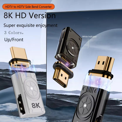 8K 60Hz HDTV to HDTV Side Bend Magnetic Converter(Sliver Right Bend) - Converter by buy2fix | Online Shopping UK | buy2fix
