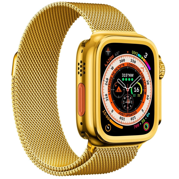 For Apple Watch Series 6 / 5 / 4 / SE 44mm Change to Ultra 49mm Alloy Watch Case(Gold) - Watch Cases by buy2fix | Online Shopping UK | buy2fix