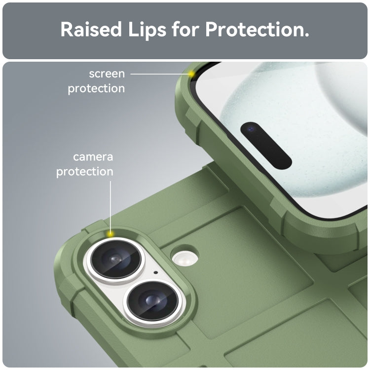 For iPhone 16 Full Coverage Shockproof TPU Phone Case(Green) - iPhone 16 Cases by buy2fix | Online Shopping UK | buy2fix