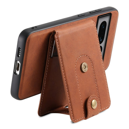 For Google Pixel 7 Pro 5G Denior D14 NK Retro Pattern MagSafe Magnetic Card Holder Leather Phone Case(Brown) - Google Cases by Denior | Online Shopping UK | buy2fix