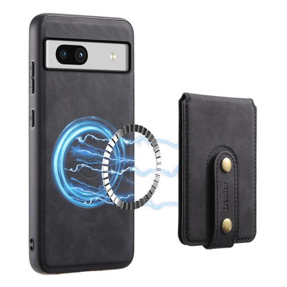 For Google Pixel 7a Denior D14 NK Retro Pattern MagSafe Magnetic Card Holder Leather Phone Case(Black) - Google Cases by Denior | Online Shopping UK | buy2fix