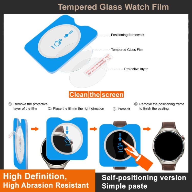 For Samsung Galaxy Watch5 40mm IMAK Tempered Glass Watch Protective Film Self-contained Positioning Version - Screen Protector by imak | Online Shopping UK | buy2fix