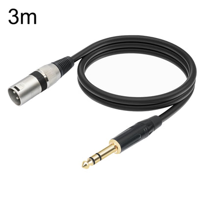 TC145BK55 6.35mm 1/4 TRS Male to XLR 3pin Male Microphone Cable, Length:3m(Black) - Microphone Audio Cable & Connector by buy2fix | Online Shopping UK | buy2fix