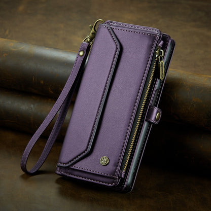 For Samsung Galaxy A30s / A50s / A50 CaseMe C36 Card Slots Zipper Wallet RFID Anti-theft Leather Phone Case(Purple) - Galaxy Phone Cases by CaseMe | Online Shopping UK | buy2fix