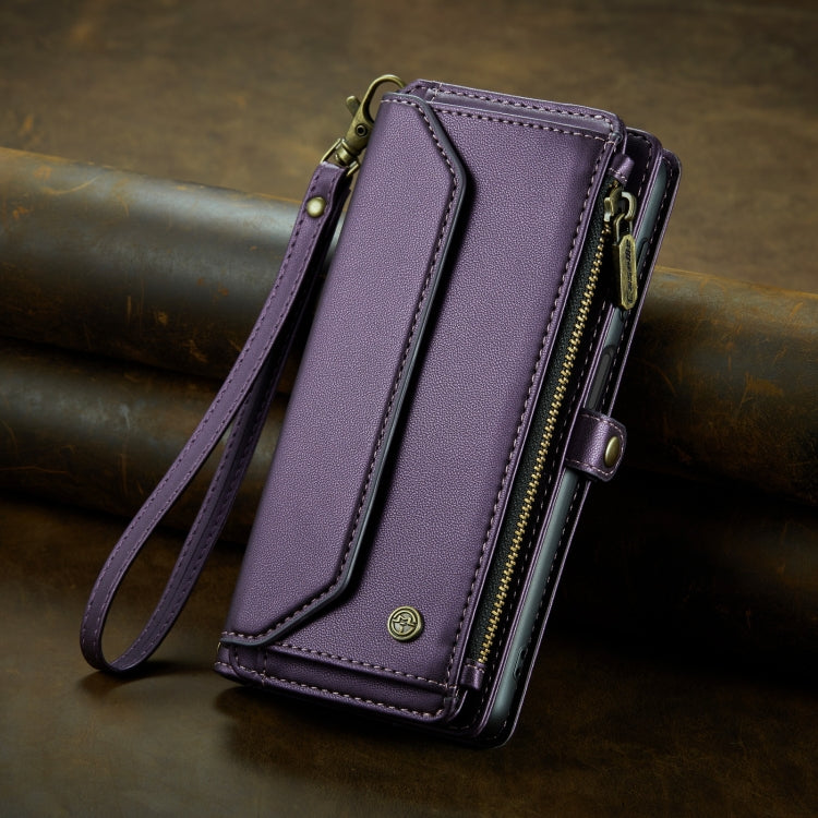 For Samsung Galaxy S20+ CaseMe C36 Card Slots Zipper Wallet RFID Anti-theft Leather Phone Case(Purple) - Galaxy Phone Cases by CaseMe | Online Shopping UK | buy2fix