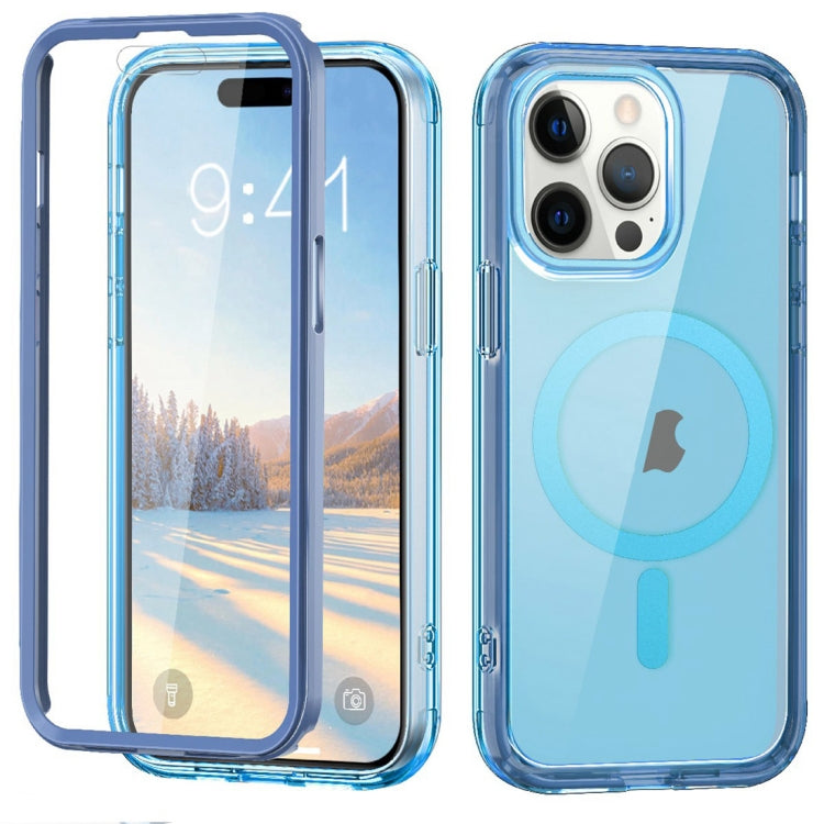 For iPhone 14 Pro Colorful MagSafe Magnetic PC + TPU Phone Case(Blue) - iPhone 14 Pro Cases by buy2fix | Online Shopping UK | buy2fix