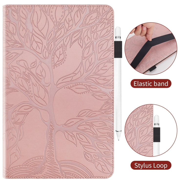 For iPad Pro 11 2024 Tree Life Series Embossed Smart Leather Tablet Case(Rose Gold) - iPad Pro 11 2024 Cases by buy2fix | Online Shopping UK | buy2fix