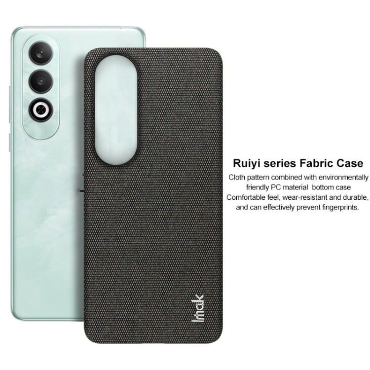 For OPPO K12 5G imak Ruiyi Series Cloth Texture PU + PC Phone Case(Dark Grey) - OPPO Cases by imak | Online Shopping UK | buy2fix