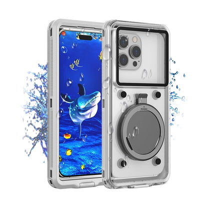 33ft 10m Underwater IP68 Waterproof Phone Case For Under 6.6 inch Phones(White) - Galaxy Phone Cases by buy2fix | Online Shopping UK | buy2fix