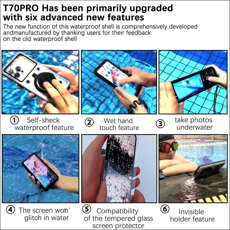 33ft 10m Underwater IP68 Waterproof Phone Case For Under 6.6 inch Phones(White) - Galaxy Phone Cases by buy2fix | Online Shopping UK | buy2fix