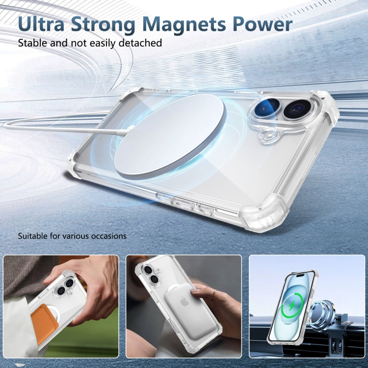 For iPhone 16 Plus Transparent MagSafe Magnetic Phone Case(Transparent) - iPhone 16 Plus Cases by buy2fix | Online Shopping UK | buy2fix