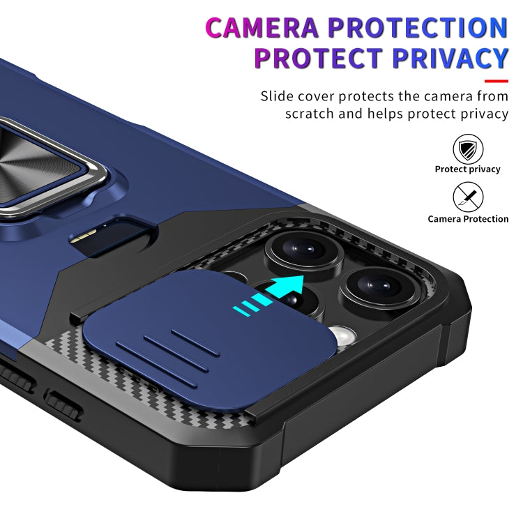 For iPhone 16 Pro Camera Shield Card Slot PC+TPU Phone Case(Black) - iPhone 16 Pro Cases by buy2fix | Online Shopping UK | buy2fix