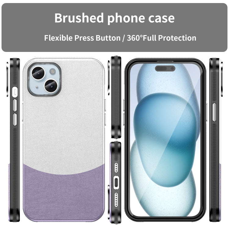 For iPhone 16 Plus Leather Texture MagSafe Magnetic TPU + PC Phone Case(Light Purple) - iPhone 16 Plus Cases by buy2fix | Online Shopping UK | buy2fix