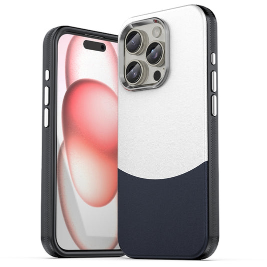 For iPhone 16 Pro Leather Texture MagSafe Magnetic TPU + PC Phone Case(Dark Blue) - iPhone 16 Pro Cases by buy2fix | Online Shopping UK | buy2fix