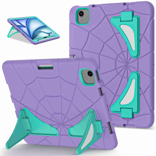 For iPad Air 11 2024 Silicone + PC Shockproof Protective Tablet Case(Purple Mint Green) - iPad Air 11 2024 Cases by buy2fix | Online Shopping UK | buy2fix