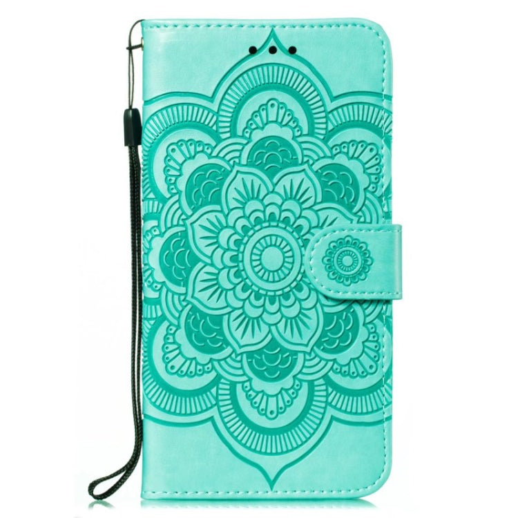 For Xiaomi Redmi K70 Sun Mandala Embossing Pattern Phone Leather Case(Green) - K70 Cases by buy2fix | Online Shopping UK | buy2fix