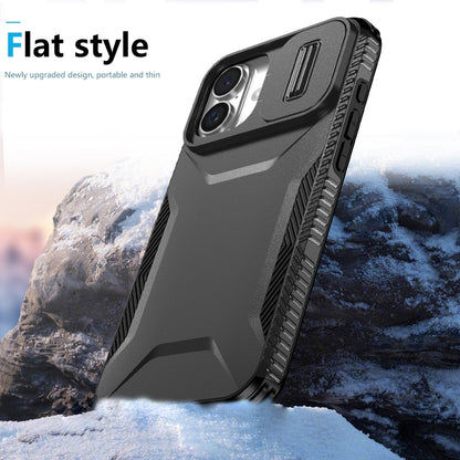 For iPhone 16 Sliding Camshield Phone Case(Black) - iPhone 16 Cases by buy2fix | Online Shopping UK | buy2fix