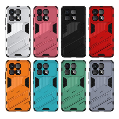 For Redmi K70 Ultra Global Punk Armor 2 in 1 PC + TPU Phone Case with Holder(Light Red) - Xiaomi Cases by buy2fix | Online Shopping UK | buy2fix