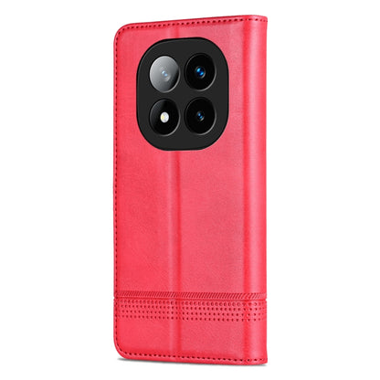 For Redmi Note 14 Pro 5G AZNS Magnetic Calf Texture Flip Leather Phone Case(Red) - Note 14 Pro Cases by AZNS | Online Shopping UK | buy2fix