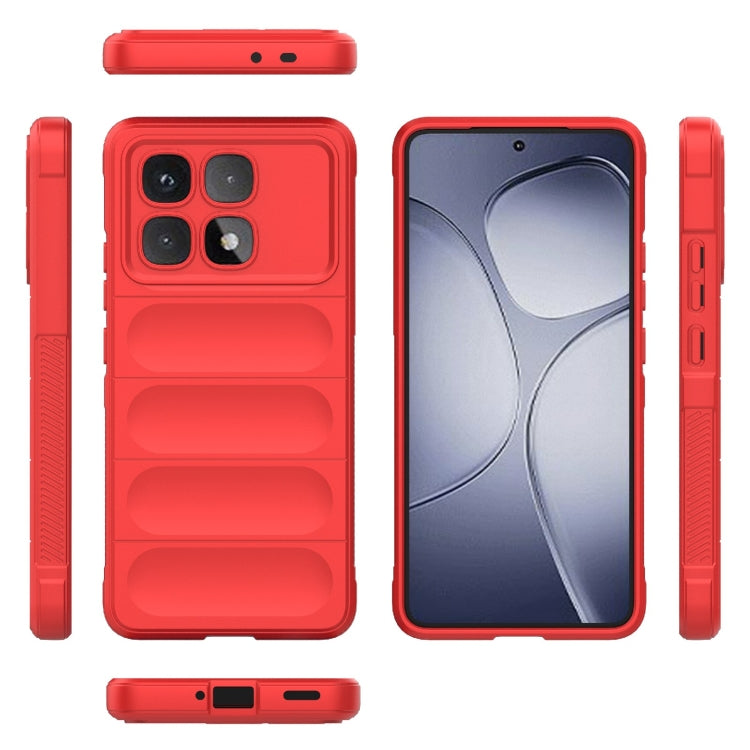 For Redmi K70 Ultra Global Magic Shield TPU + Flannel Phone Case(Red) - Xiaomi Cases by buy2fix | Online Shopping UK | buy2fix