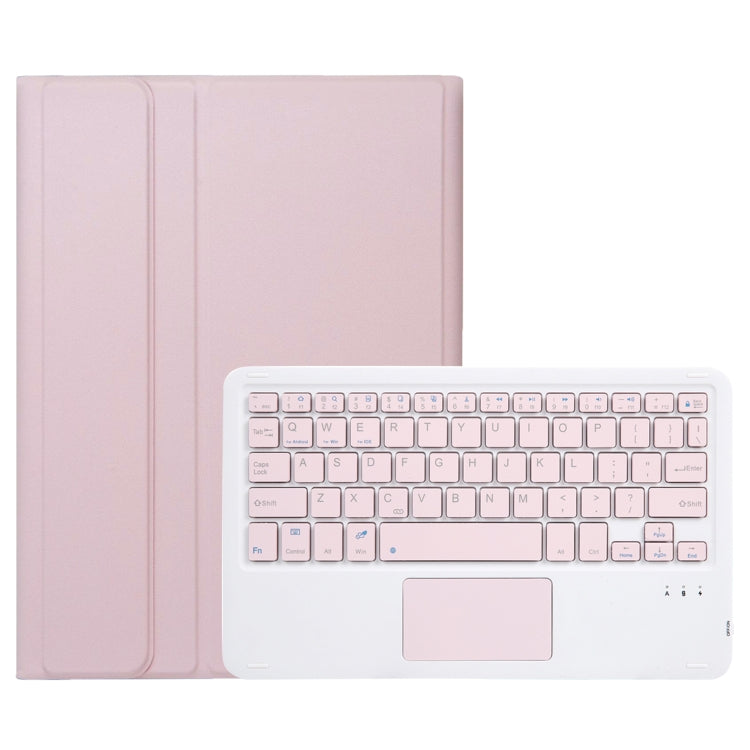 For iPad Air 11 2024 / Air 5 10.9 A098B-A Detachable Ultra-Thin Bluetooth Touch Keyboard Leather Tablet Case with Pen Slot(Pink) - For iPad Air by buy2fix | Online Shopping UK | buy2fix