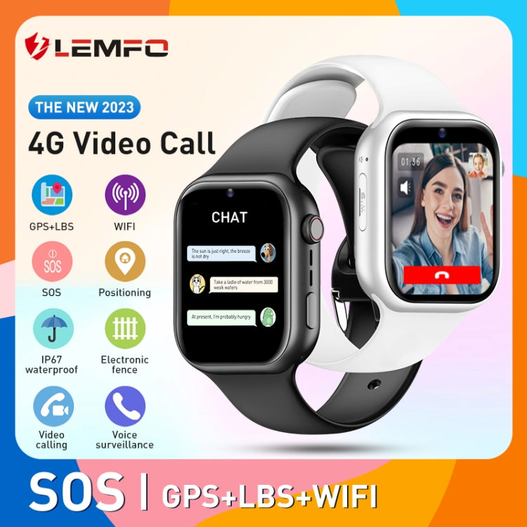 LEMFO K20 1.81 inch Children Sport Smart Watch, Support Video Call / Message Notification / GPS / WiFi / AI(Black) - Smart Watches by LEMFO | Online Shopping UK | buy2fix