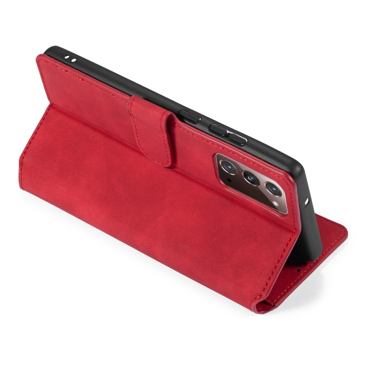 For Samsung Galaxy Note20 DG.MING Retro Oil Side Horizontal Flip Case with Holder & Card Slots & Wallet(Red) - Galaxy Note20 Cases by DG.MING | Online Shopping UK | buy2fix