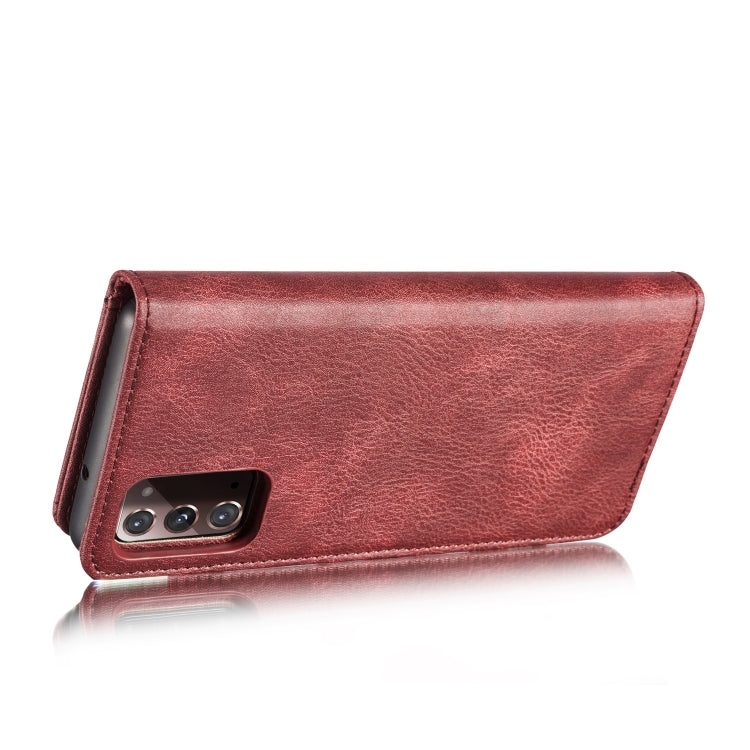 For Samsung Galaxy Note20 DG.MING Crazy Horse Texture Flip Detachable Magnetic Leather Case with Holder & Card Slots & Wallet(Red) - Galaxy Note20 Cases by DG.MING | Online Shopping UK | buy2fix