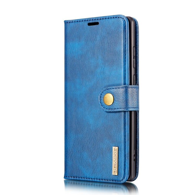 For Samsung Galaxy Note20 DG.MING Crazy Horse Texture Flip Detachable Magnetic Leather Case with Holder & Card Slots & Wallet (Blue) - Galaxy Note20 Cases by DG.MING | Online Shopping UK | buy2fix