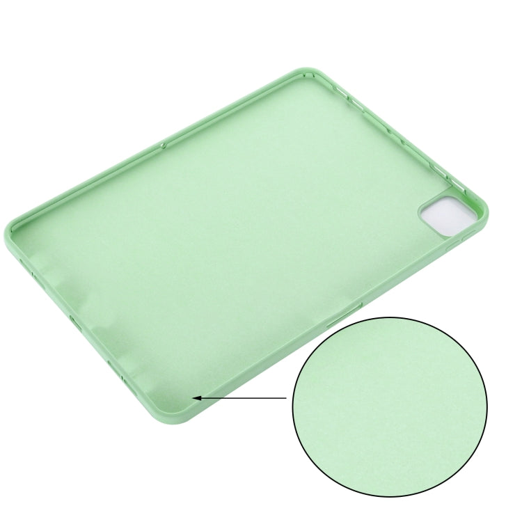 For iPad Pro 11 2024 Pure Color Liquid Silicone Shockproof Tablet Case(Green) - iPad Pro 11 2024 Cases by buy2fix | Online Shopping UK | buy2fix