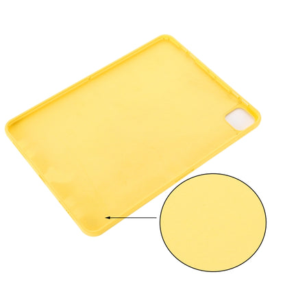 For iPad Pro 11 2024 Pure Color Liquid Silicone Shockproof Tablet Case(Yellow) - iPad Pro 11 2024 Cases by buy2fix | Online Shopping UK | buy2fix