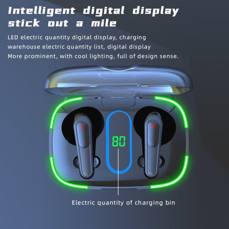 Pro 70+ Intelligent Digital Display V5.3 Bluetooth Earphones Support Wireless Charging(Black) - Bluetooth Earphone by buy2fix | Online Shopping UK | buy2fix