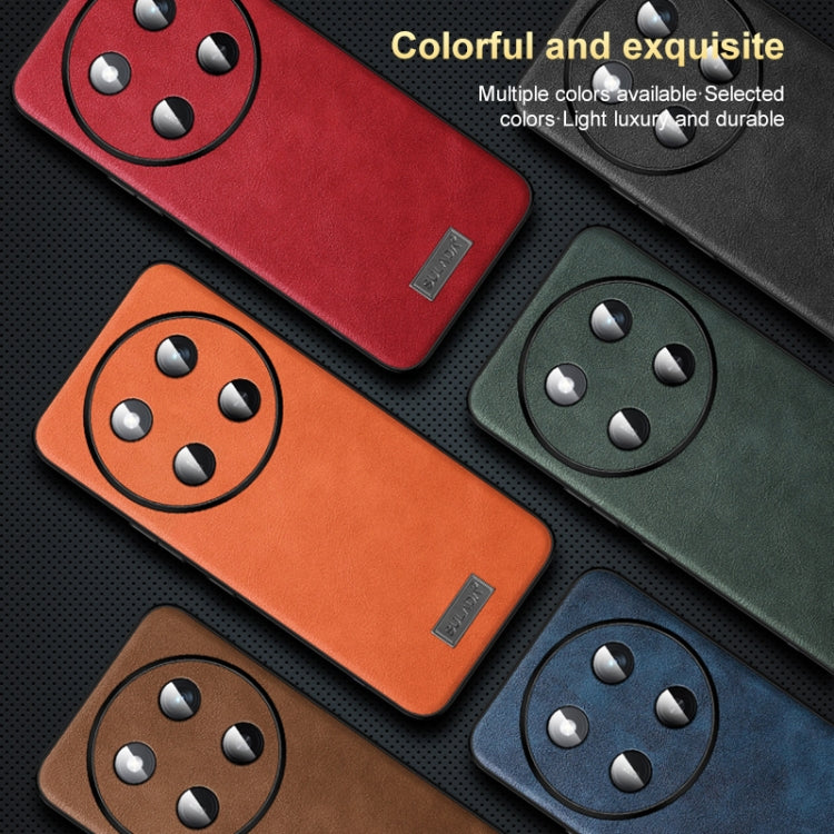 For Honor X60 SULADA Shockproof TPU + Handmade Leather Phone Case(Orange) - Honor Cases by SULADA | Online Shopping UK | buy2fix