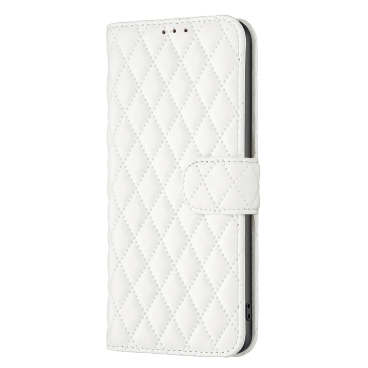 For Samsung Galaxy S25 Ultra 5G Diamond Lattice Wallet Flip Leather Phone Case(White) - Galaxy S25 Ultra 5G Cases by buy2fix | Online Shopping UK | buy2fix