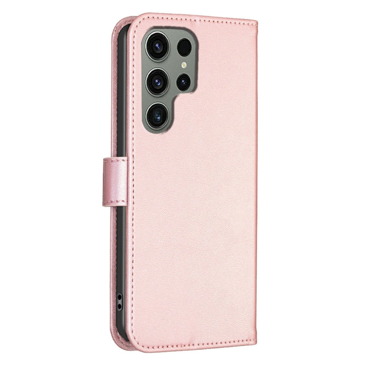 For Samsung Galaxy S25 Ultra 5G Four-leaf Embossed Leather Phone Case(Pink) - Galaxy S25 Ultra 5G Cases by buy2fix | Online Shopping UK | buy2fix