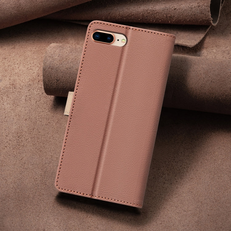 For iPhone SE 2024 Color Matching RFID Anti-theft Leather Phone Case(Brown) - More iPhone Cases by buy2fix | Online Shopping UK | buy2fix