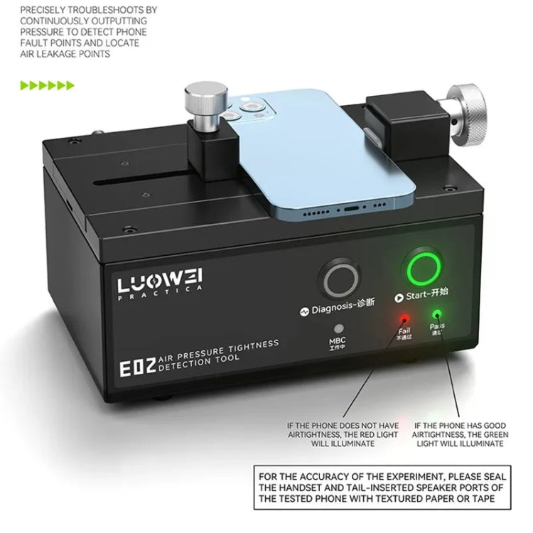 Luowei LW-E02 Phone Airtightness Electric Tester Supports Positive / Negative Pressure Test, US Plug - Test Tools by buy2fix | Online Shopping UK | buy2fix